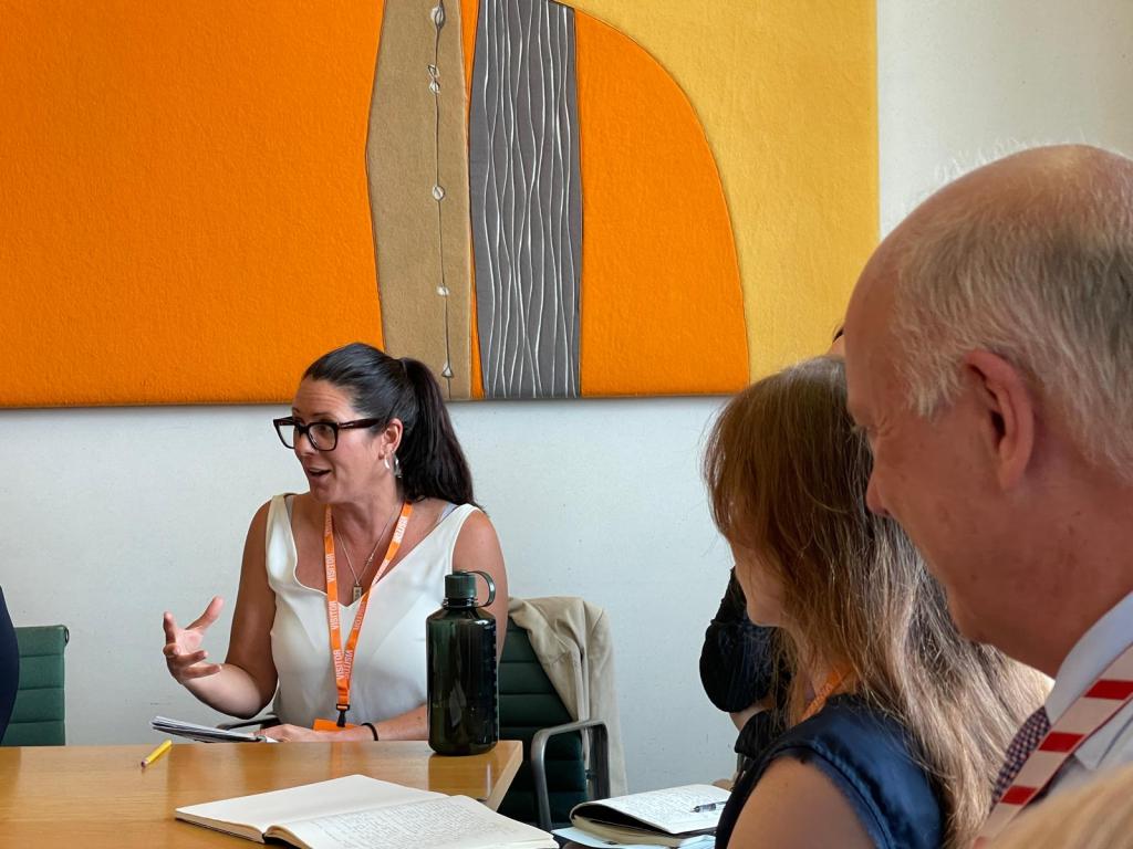 Gemma Hoskins from Might Earth speaking to politicians and investors