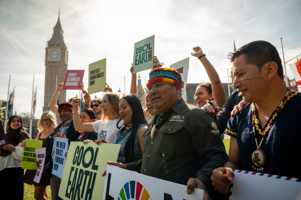 Indigenous protest on Parliament Square